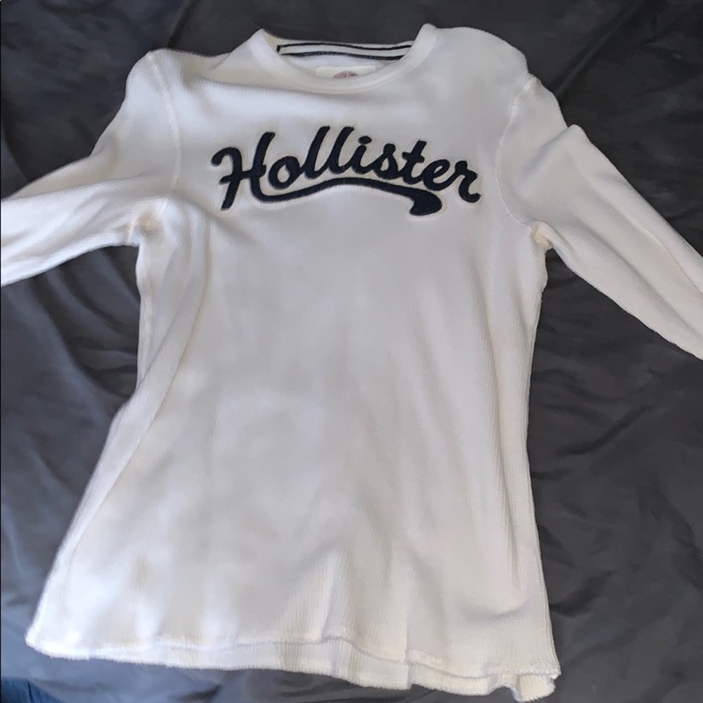 Mens Medium Long Sleeve Hollister White Shirt